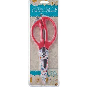 Pioneer Woman Mazie Red Floral Kitchen Shear Scissors